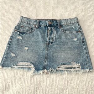 Aeropostale Blue Casual Mini Skirt